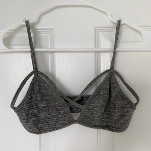 Brandy Melville Grey Strappy Bra